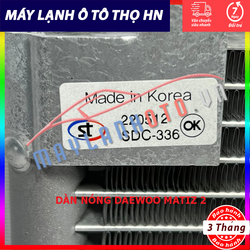 Dàn nóng Daewoo Matiz 2 hàng xịn Hàn Quốc