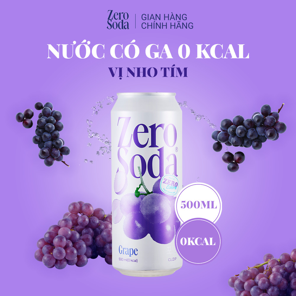 NƯỚC SODA ZERO CLOOP KHÔNG ĐƯỜNG KHÔNG CALORIES 500ML