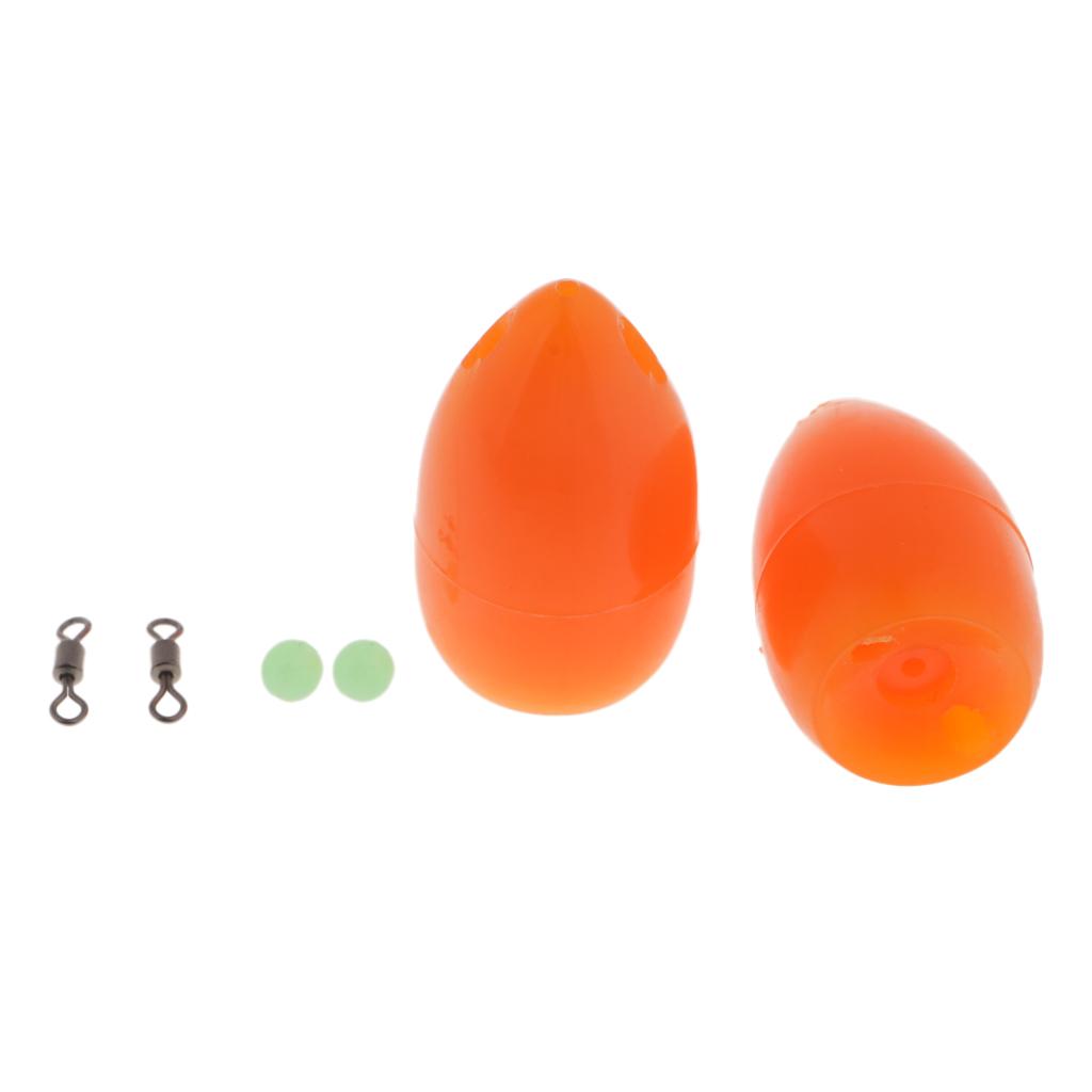 2pcs Bombarda Float Carp Coarse Trout Bass Sea Lure Fishing Tackle Orange