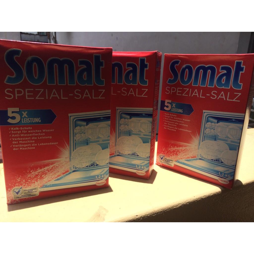 Muối rửa bát Somat 1,2kg - Nhập khẩu EU dùng cho Máy Rửa Bát Chén
