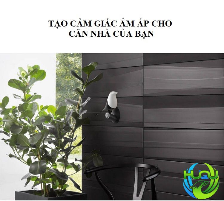 Đèn Ngủ Cảm Ứng Treo Tường Hình Chú Chim HUQU Sử Dụng Pin Sạc -Hàng Chính Hãng