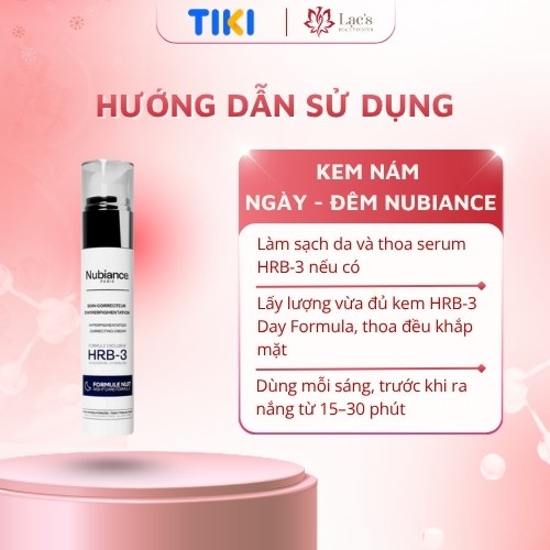 KEM NÁM NGÀY - ĐÊM - Nubiance. Paris HRB-3 Day Formula cream 50mL