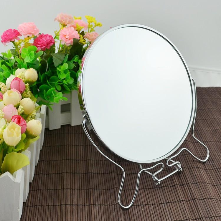 Gương trang điểm để bàn 360 độ ( 2 size, 1 mặt gương to 1 mặt gương bình thường)