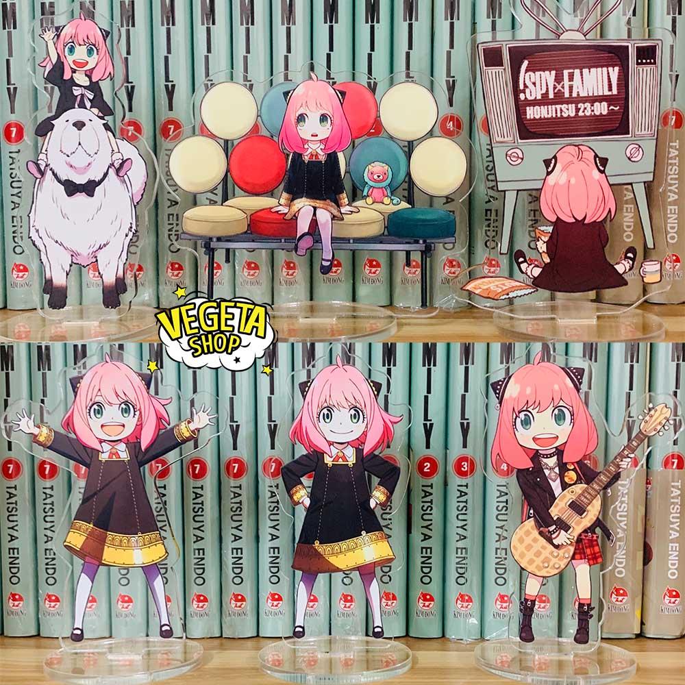 Mô Hình Tượng Standee Acrylic Mica 2 mặt - Spy X Family - Anya Loid Forger Yor Briar Gấu Kimera Chú chó Bond - 8~10cm