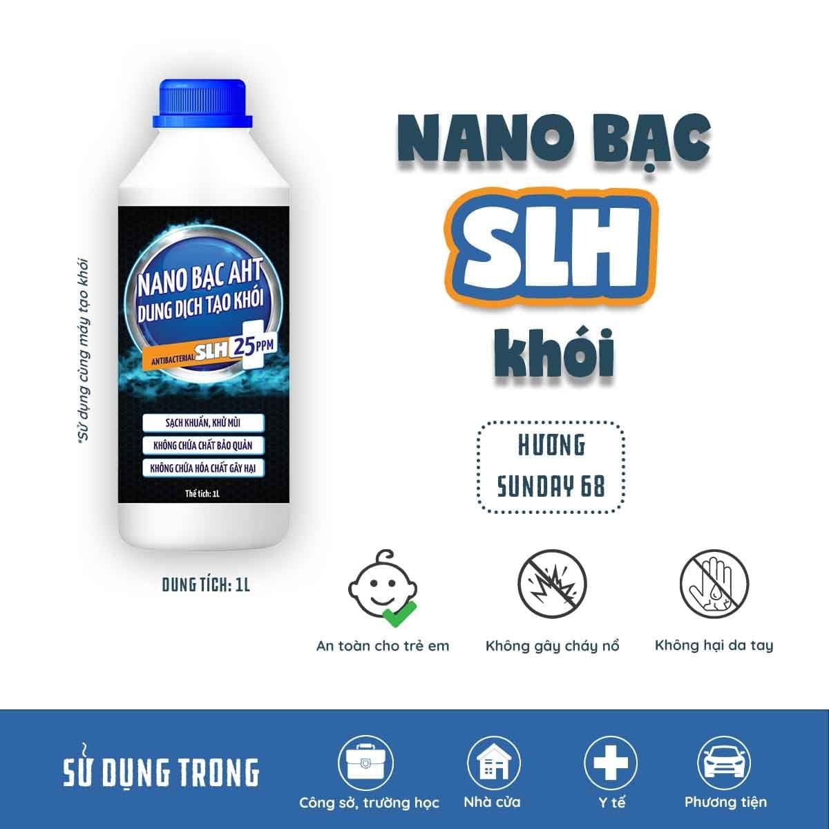 [1L-Nước hoa Pháp] NANO BẠC SLH KHỬ KHUẨN DẠNG KHÓI