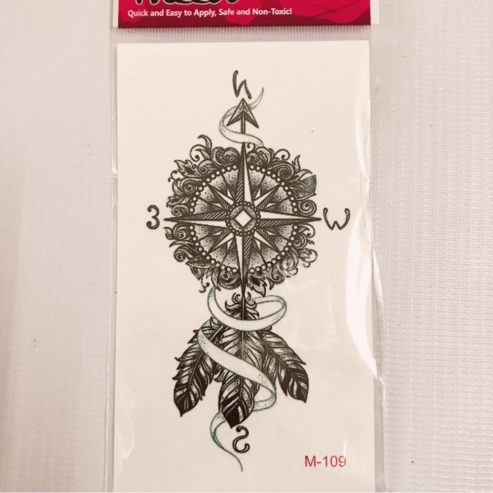 Combo 6 tấm hình xăm dán dreamcatcher 10x6cm- mua 2 combo tặng bắp tay mini 10x20cm