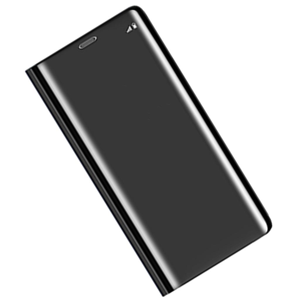Smart Phone Slim Clear Mirror Plating Flip Case Protection with Stand, Compatible for Apple iPhone X