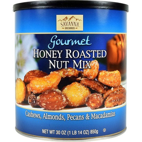 Hạt hỗn hợp tẩm mật ong Savanna Gourmet Honey Roasted Nut Mix 850g nhập Mỹ - Mẫu mới