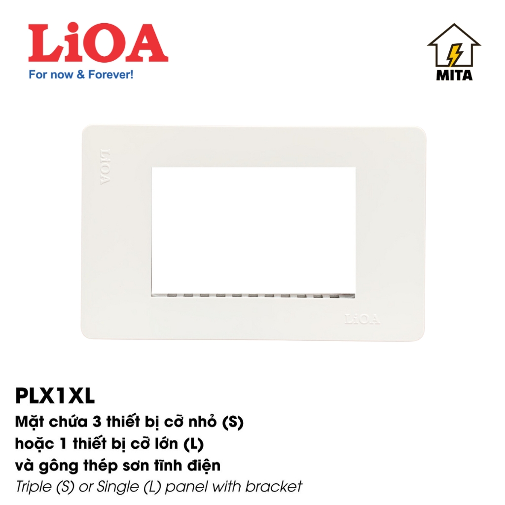 Mặt Chứa Module Ổ Cắm Công Tắc Âm Tường LiOA Luxury Series