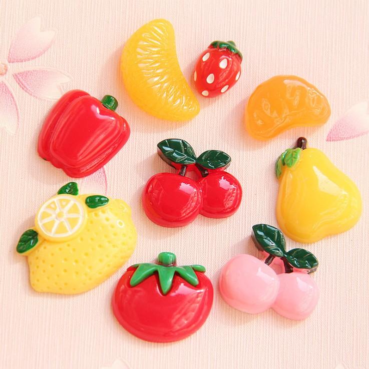HN * Charm các múi, lát cắt hoa quả trang trí vỏ ốp điện thoại, dán tủ lạnh, DIY