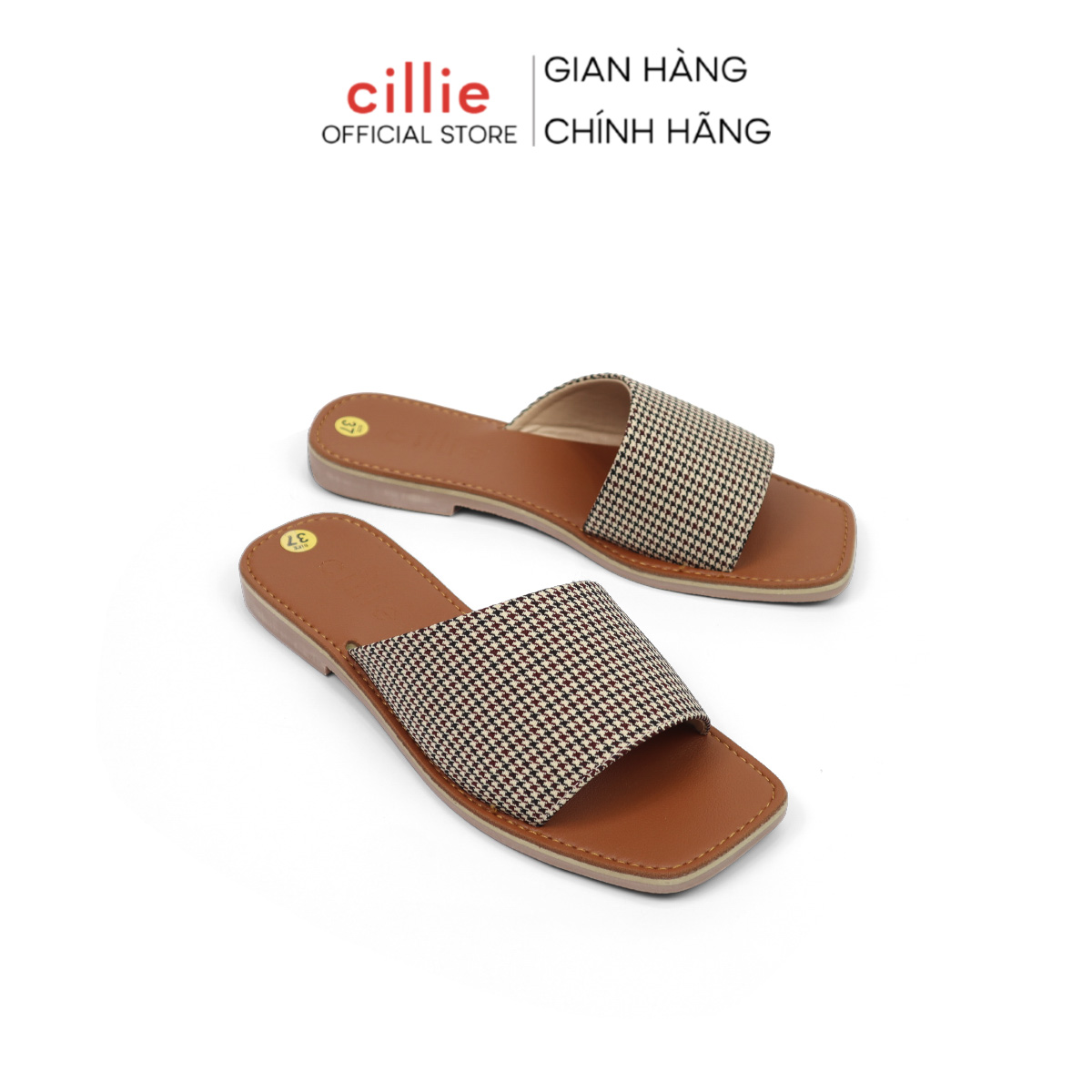 Dép nữ quai ngang chéo thời trang đế bệt tiện lợi đi học đi chơi dạo phố đi biển Cillie 1068