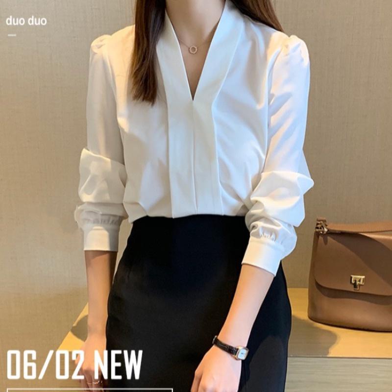 Áo Sơ Mi Nữ Cổ V MSA03