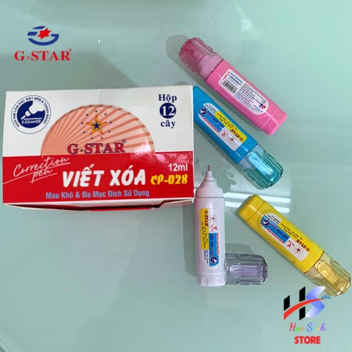 Bút xóa nước CP 028 hiệu Gstar dung tích 12ml ngòi kim loại 0.02mmXB ( Giao màu ngẫu nhiên )