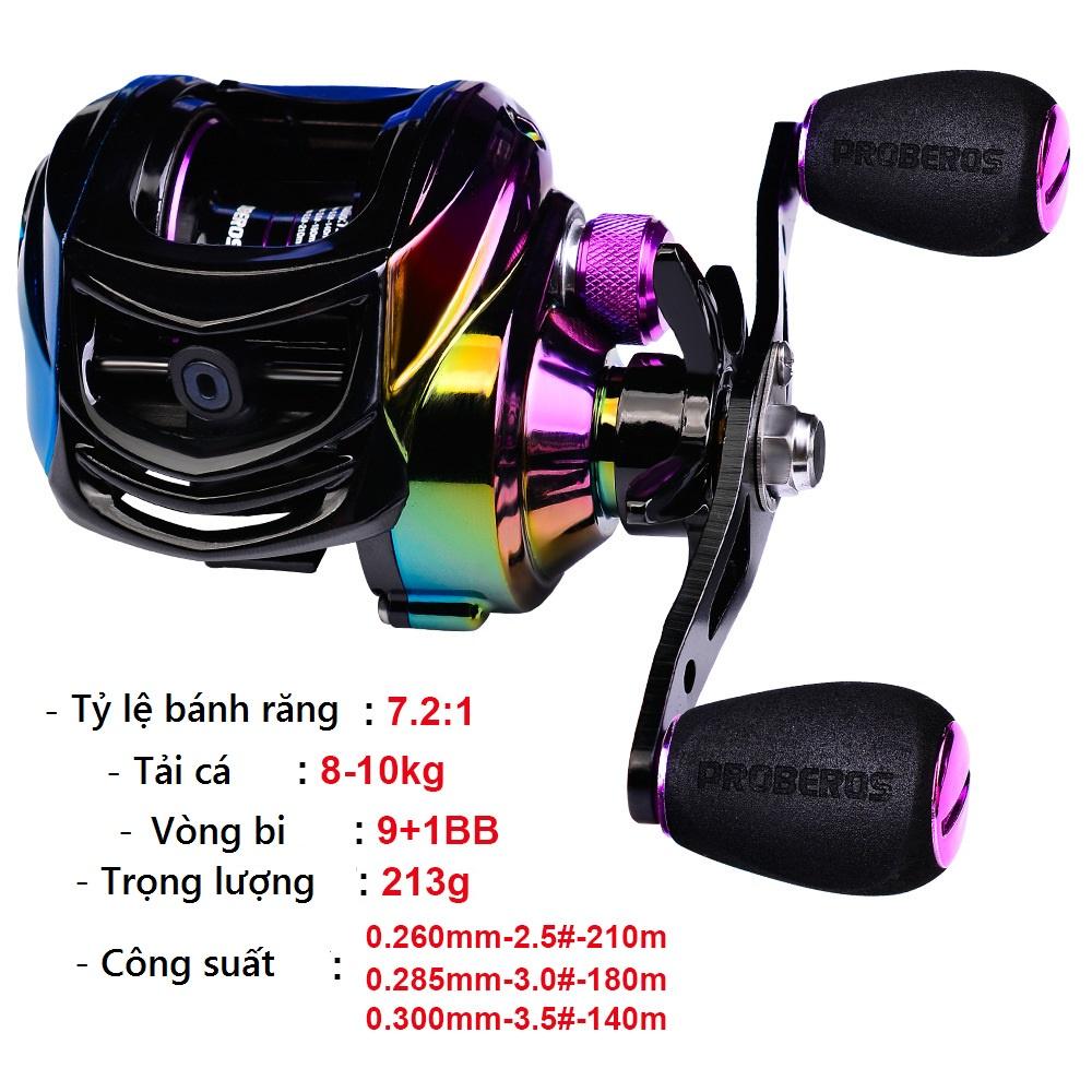 Máy Câu Cá Ngang 7 Màu MA01 Thiết Kế Titan Cao Cấp Chuyên Câu Lure - Sanami Fishing