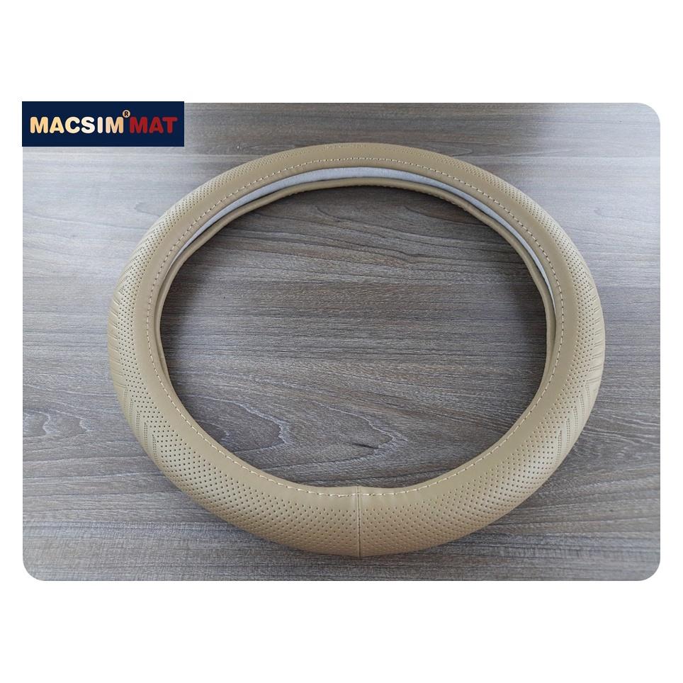 Bọc vô lăng cao cấp Macsim mã L616 mới chất liệu da thật - Khâu tay 100% size M màu đen, mầu be, mầu nâu