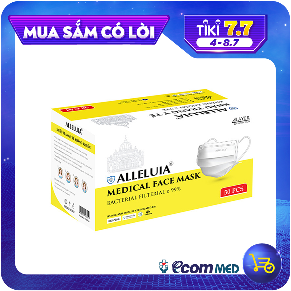 Khẩu Trang Y Tế Alleluia 4 Lớp Kháng Khuẩn 99%
