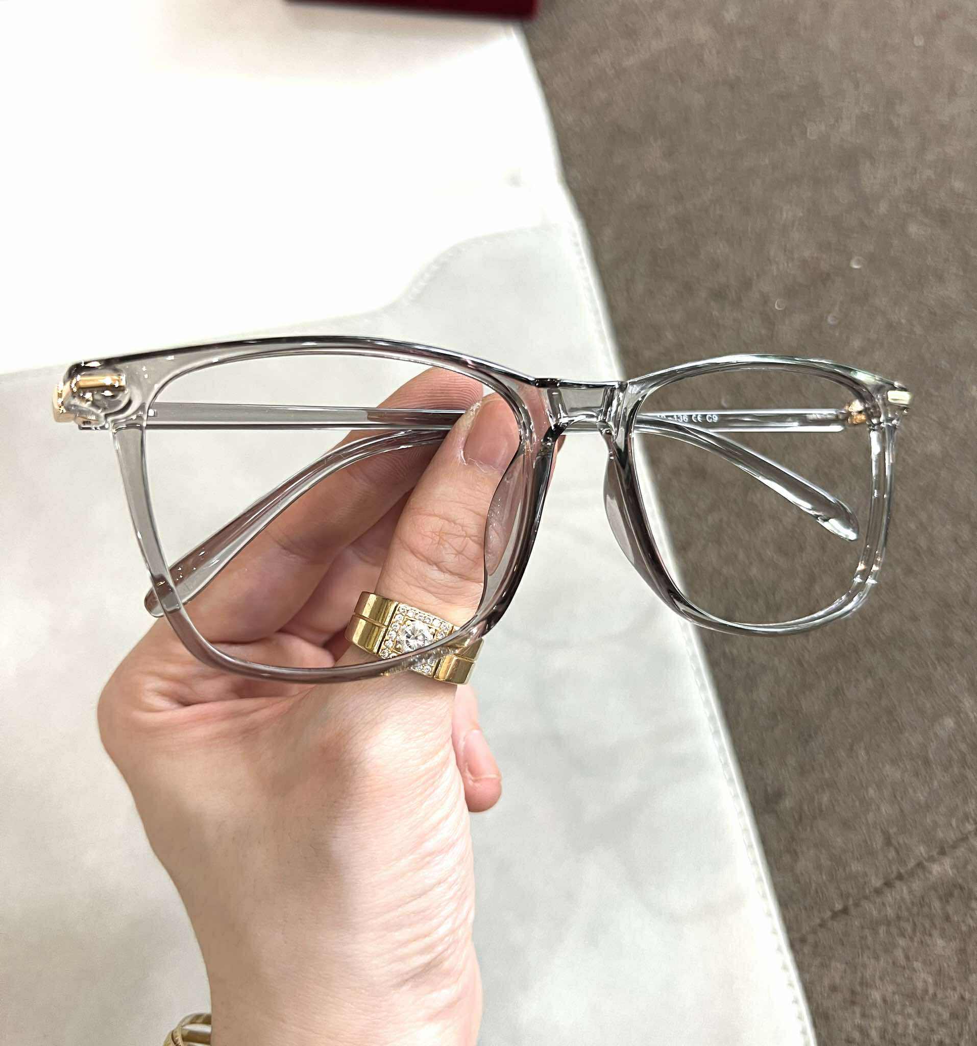 Kính Mắt vuông to gọng nhựa dẻo siêu bền, siêu nhẹ ulzzang Hàn Quốc