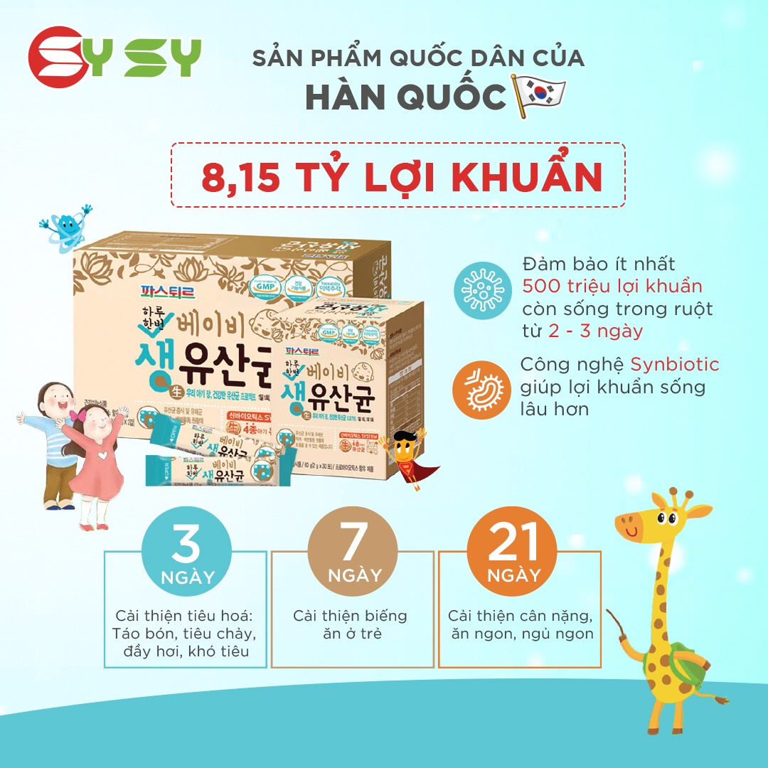 Men vi sinh Baby Sysy - Lotte Foods Hàn Quốc