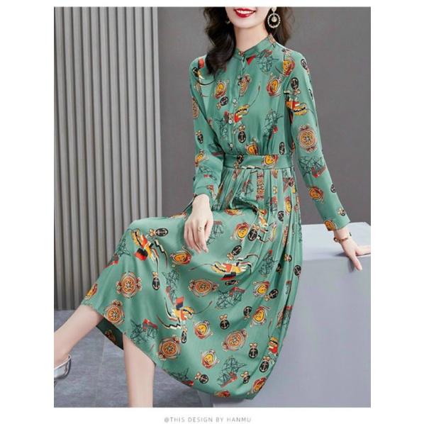 HÀNG NHẬP - ĐẦM XÒE LỤA CỔ SƠ MI CHÂN VÁY XẾP LY