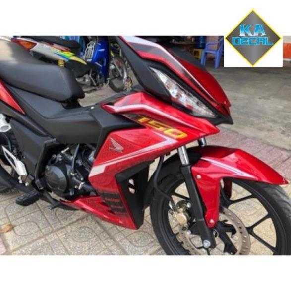 Tem rời winner sọc trắng dán xe đỏ 3 lớp ko bay màu