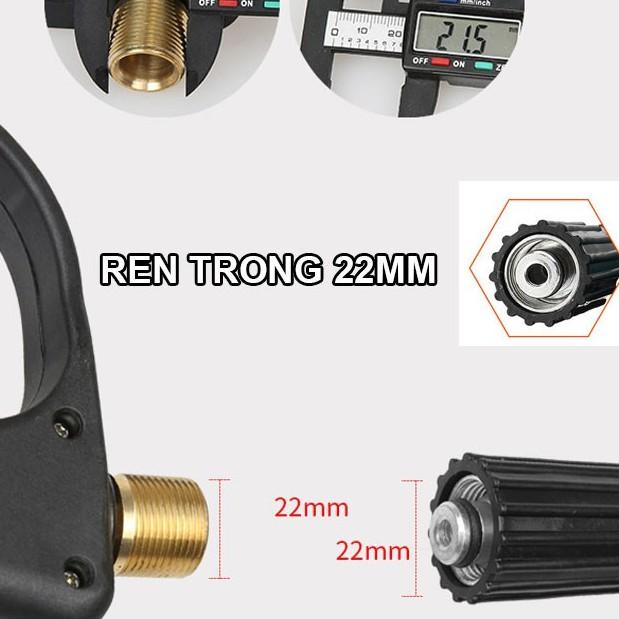 10m Dây rửa xe áp lực cao 2 đầu ren 22mm