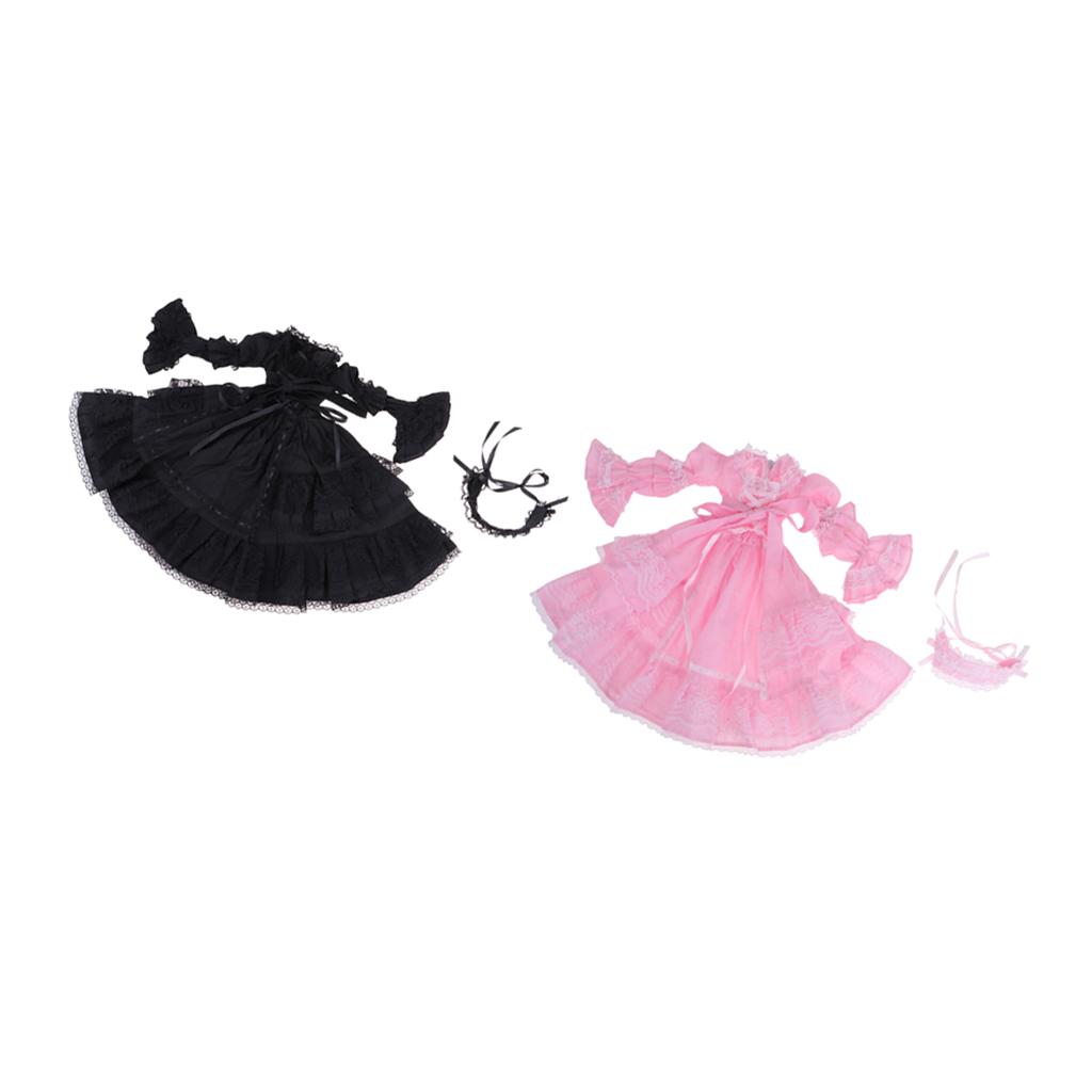 Adorable Princess Dress With Headdress For 1/3 Night Lolita Girl Dolls