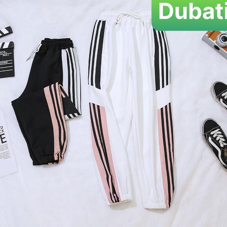 QUẦN JOGGER THỂ THAO 3 SỌC HỒNG CHẤT NỈ DA CÁ NAM NỮ CÓ PHONG CÁCH CAO CẤP -DUBATI FASHION