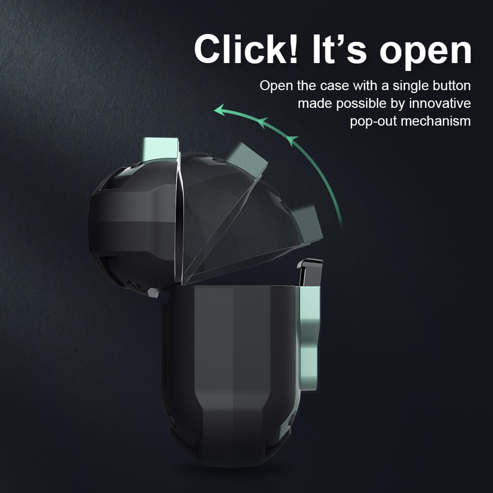 Bao case chống sốc dành cho Apple airpods 3 có nút mở nắp hiệu Nillkin Bounced Protective case - hàng nhập khẩu