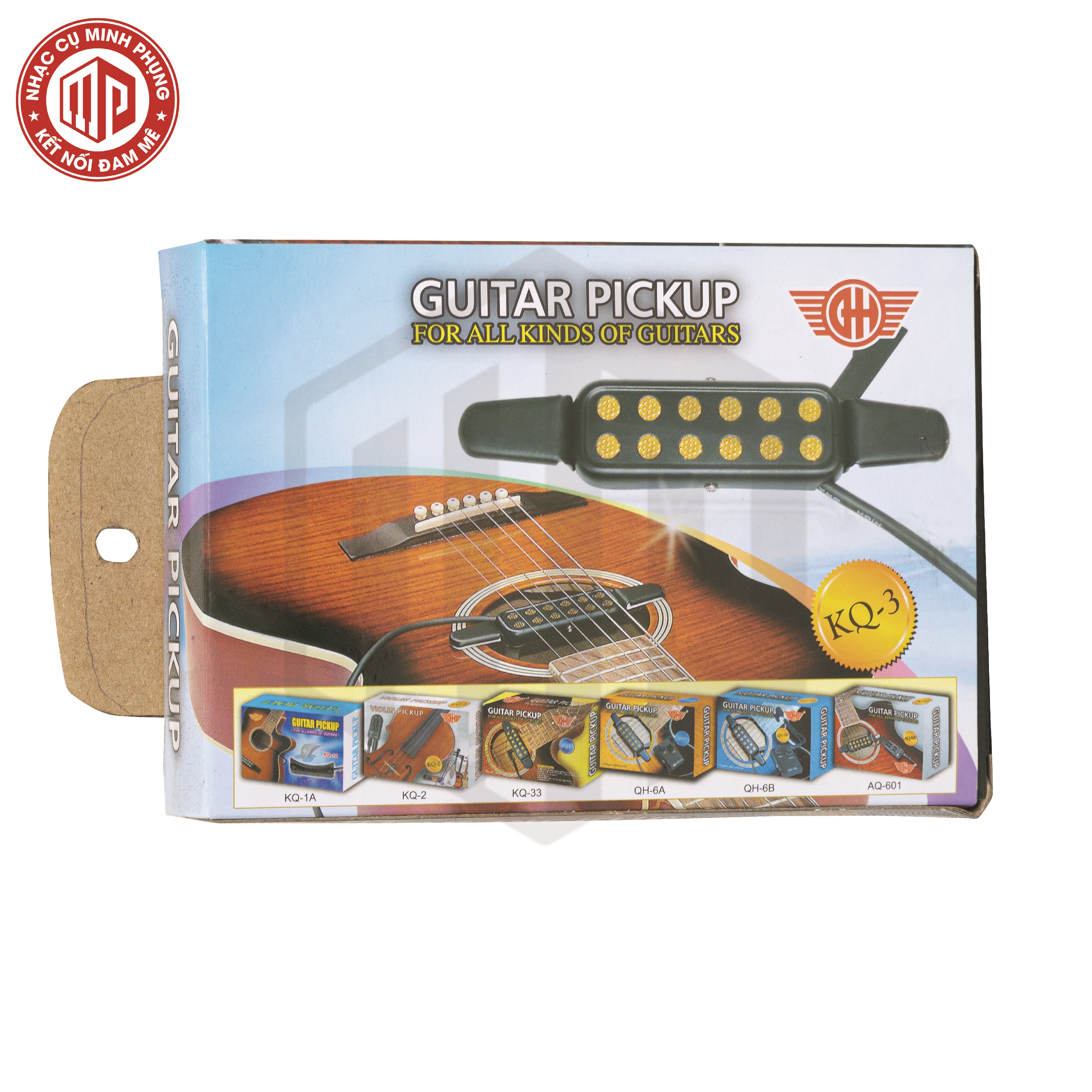 Pickup, Pick up, Pick-up Guitar - Kzm Kurtzman KQ-3 (KQ3) - Tương thích với tất cả các loại Guitar - Hàng chính hãng