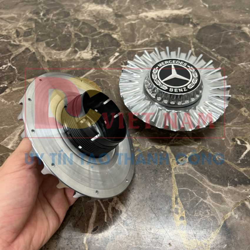 Logo chụp mâm, ốp lazang bánh xe ô tô Maybach ZGS-MC đường kính đĩa 150mm chất liệu nhựa ABS hợp kim nhôm