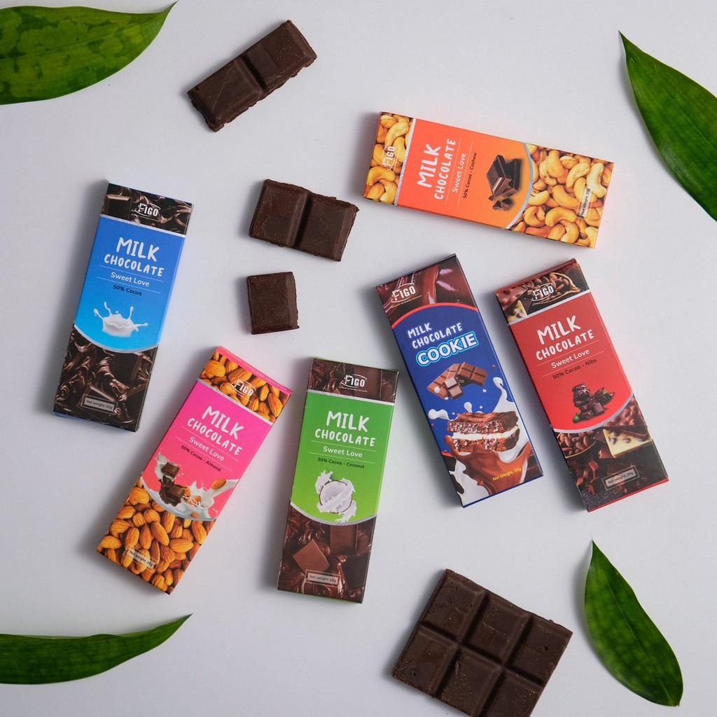 Milk Chocolate Hạt hạnh nhân 20g 50% cacao FIGO VIET NAM