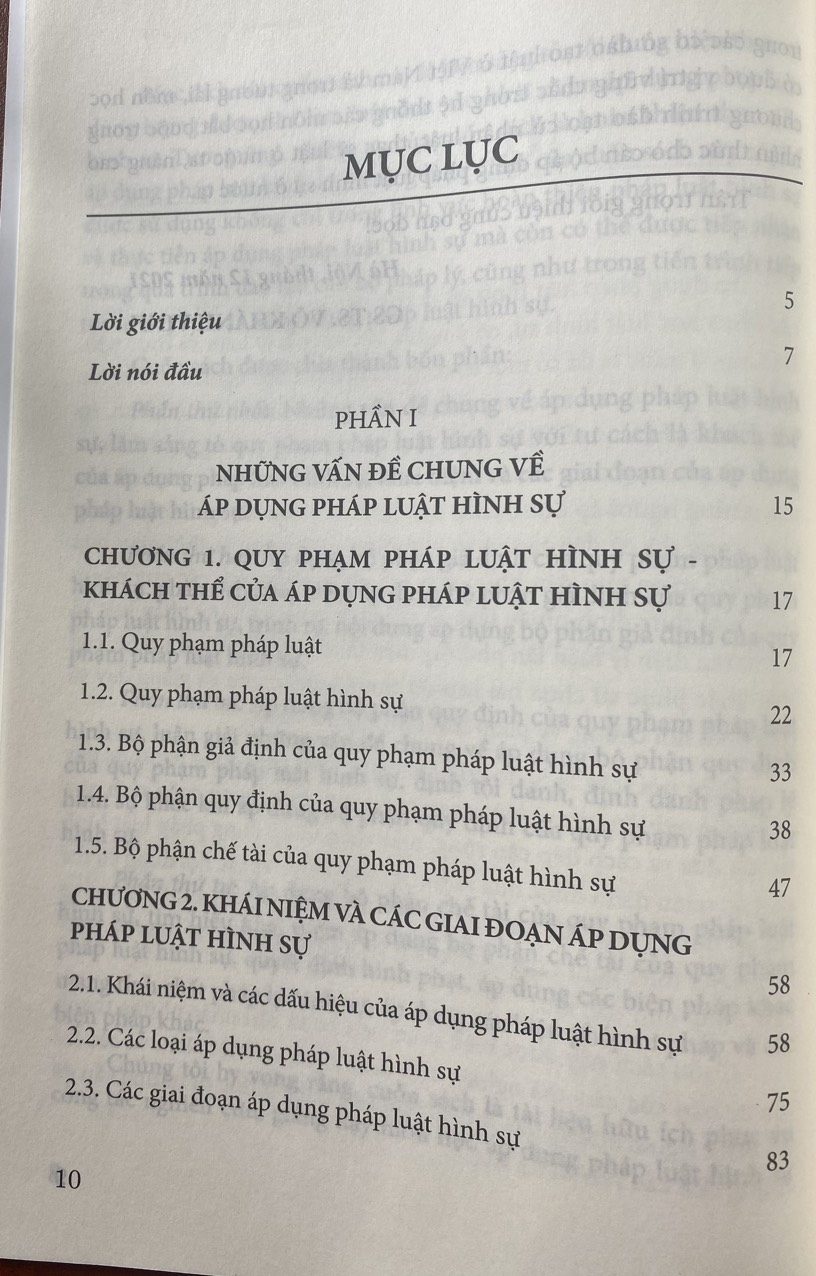 Áp Dụng Pháp Luật Hình Sự Lý Luận Và Thực Tiễn