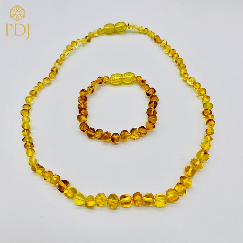 Bộ vòng hổ phách Amber nhiều màu - Tặng kèm hộp đựng trang sức cao cấp - Trang sức PDJ - PD0025