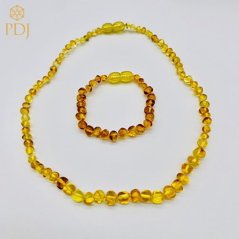 Bộ vòng hổ phách Amber nhiều màu - Tặng kèm hộp trang sức cao cấp - Trang sức PDJ - PD0025