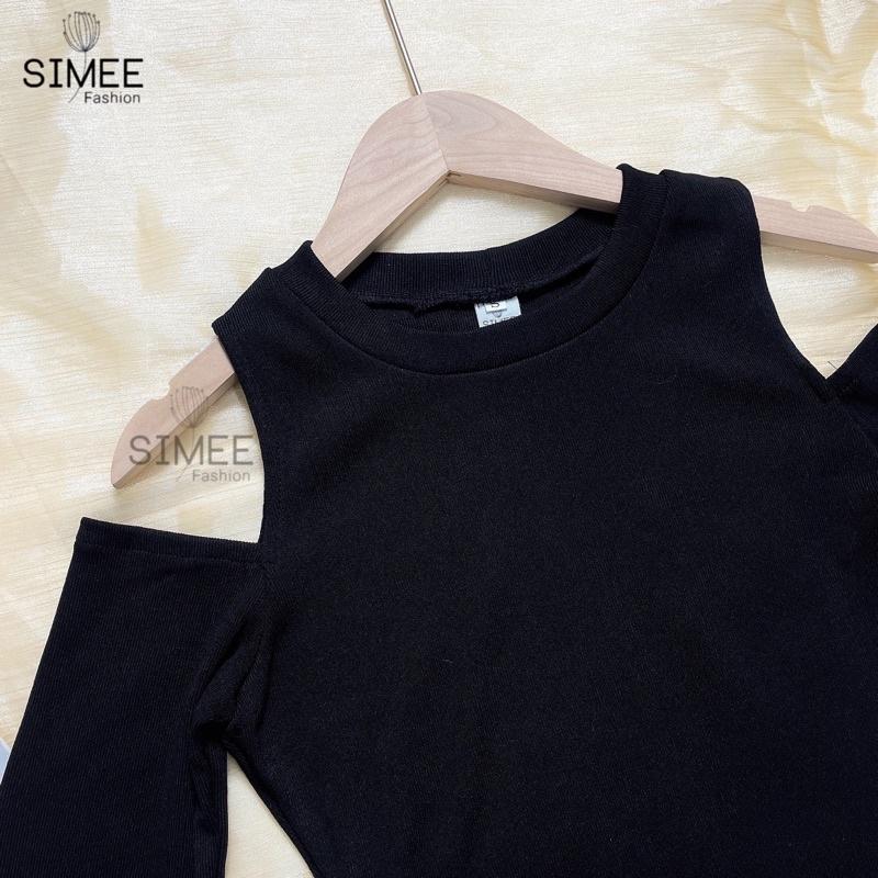Váy len body xẻ vai Simee