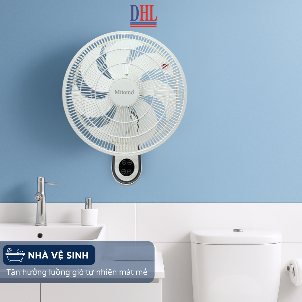 Quạt treo tường FTT-60AEC-D39W có remote, công suất 60W, hẹn giờ thông minh lên đến 12 tiếng - hàng chính hãng Bảo hành 2 năm