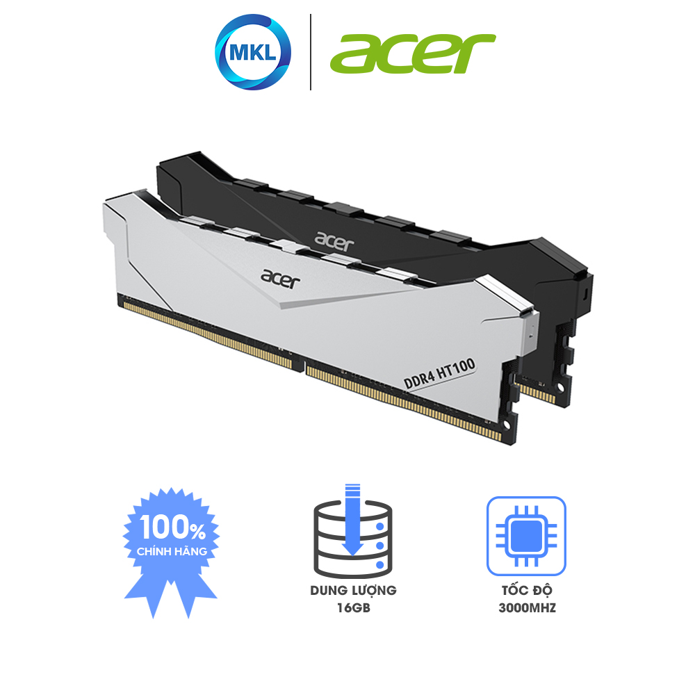 Bộ nhớ RAM tản nhiệt Acer HT100 DRAM DDR4 U-DIMM - Hàng chính hãng