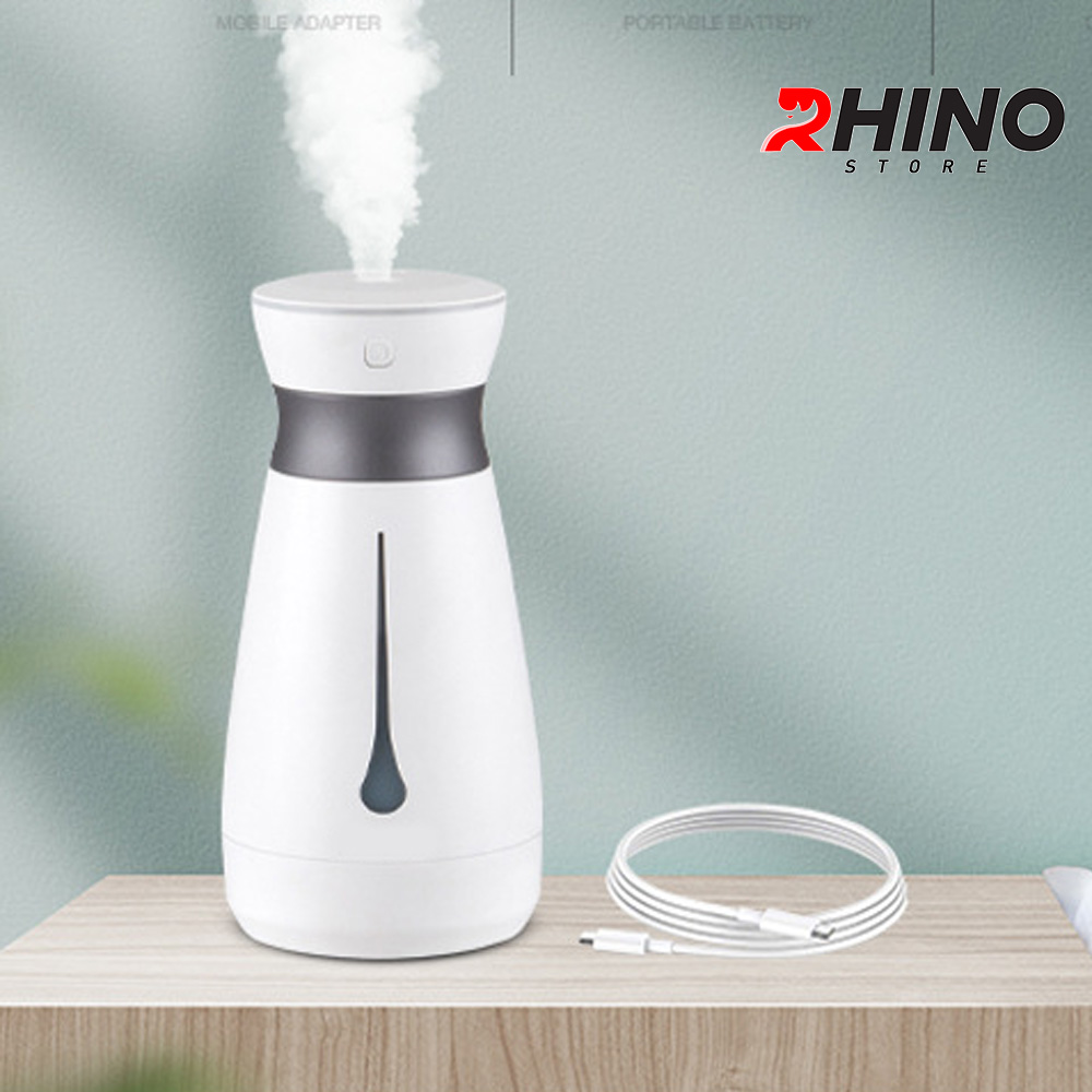 Máy phun sương xông tinh dầu tạo ẩm cao cấp Rhino H103 dung tích 1000ml, không gây tiếng ồn, tích hợp đèn ngủ RGB nhiều màu, có chế độ tự ngắt - Hàng chính hãng