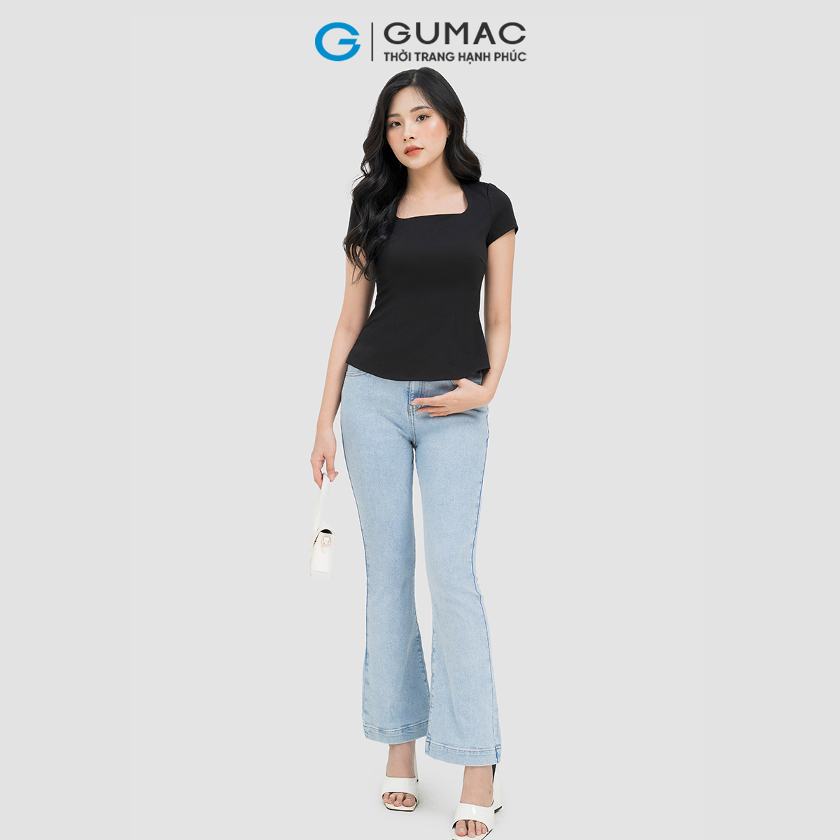Quần jeans ống loe Gumac QJD04050