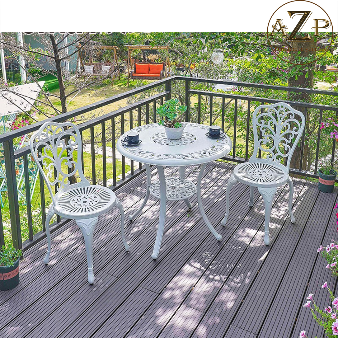 Bộ Bàn Ghế Sân Vườn 60cm Ngoài Trời Outdoor Ban Công Hàng Nhập Khẩu 100%.
