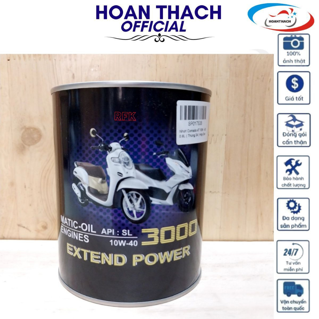 Nhớt Xe Ga Comado 4T 10W - 40 0.8L Hộp Đen HOANTHACH SP017538