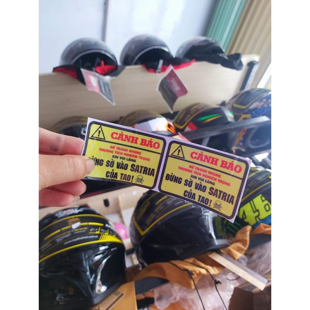 Tem Sticker Cảnh Báo Dán Xe