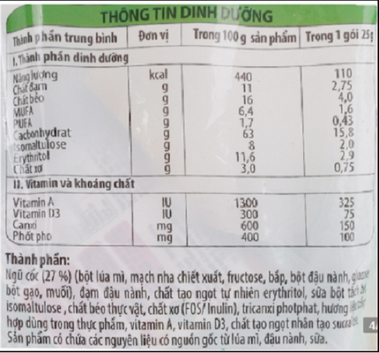 Ngũ cốc dinh dưỡng nguyên cám NutiFood Diabet Care 400g (16 gói x 25g) - Dinh dưỡng cho người tiểu đường