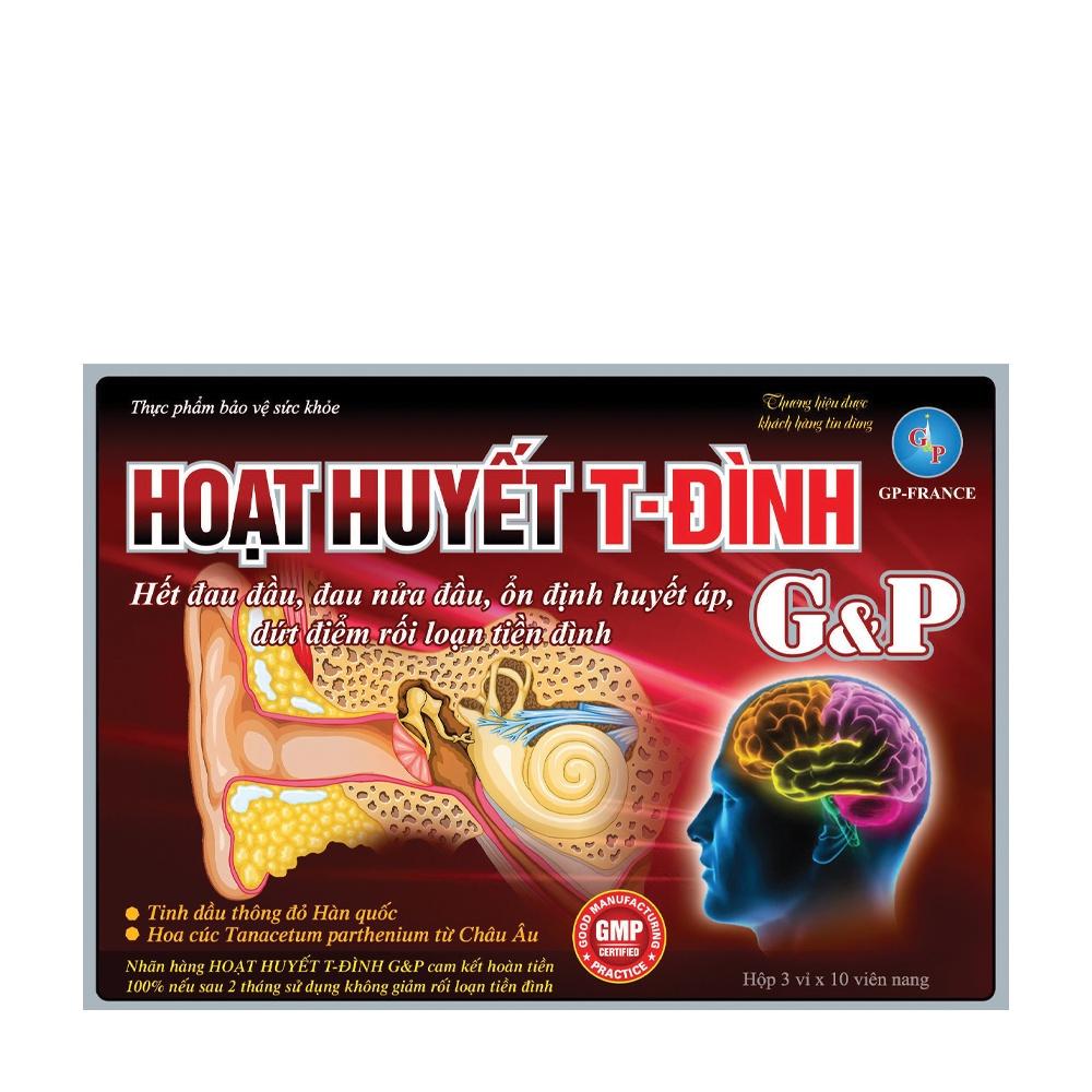 HOẠT HUYẾT T-ĐÌNH G&amp;P - HOẠT HUYẾT TIỀN ĐÌNH G&amp;P- TĂNG TUẦN HOÀN NÃO,GIẢM RỐI LOẠN TIỀN ĐÌNH