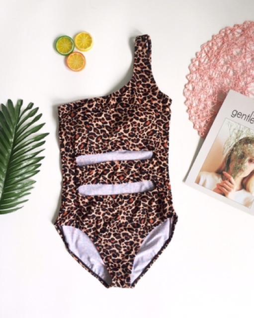 Monokini, đồ bơi 1 mảnh khoét bụng da beo sexy (hình thật ở cuối)