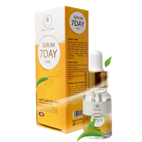 COMBO 3 lọ Huyết Thanh Trắng Da 7 Day - OLIC (Serum 7 DAY - OLIC) giúp TRẮNG DA, NÂNG CƠ, TRẺ HÓA DA, trẻ ra từ 5~10 tuổi. (Tặng 1 sữa rữa mặt sữa chua cao cấp giúp sạch da, sáng da)