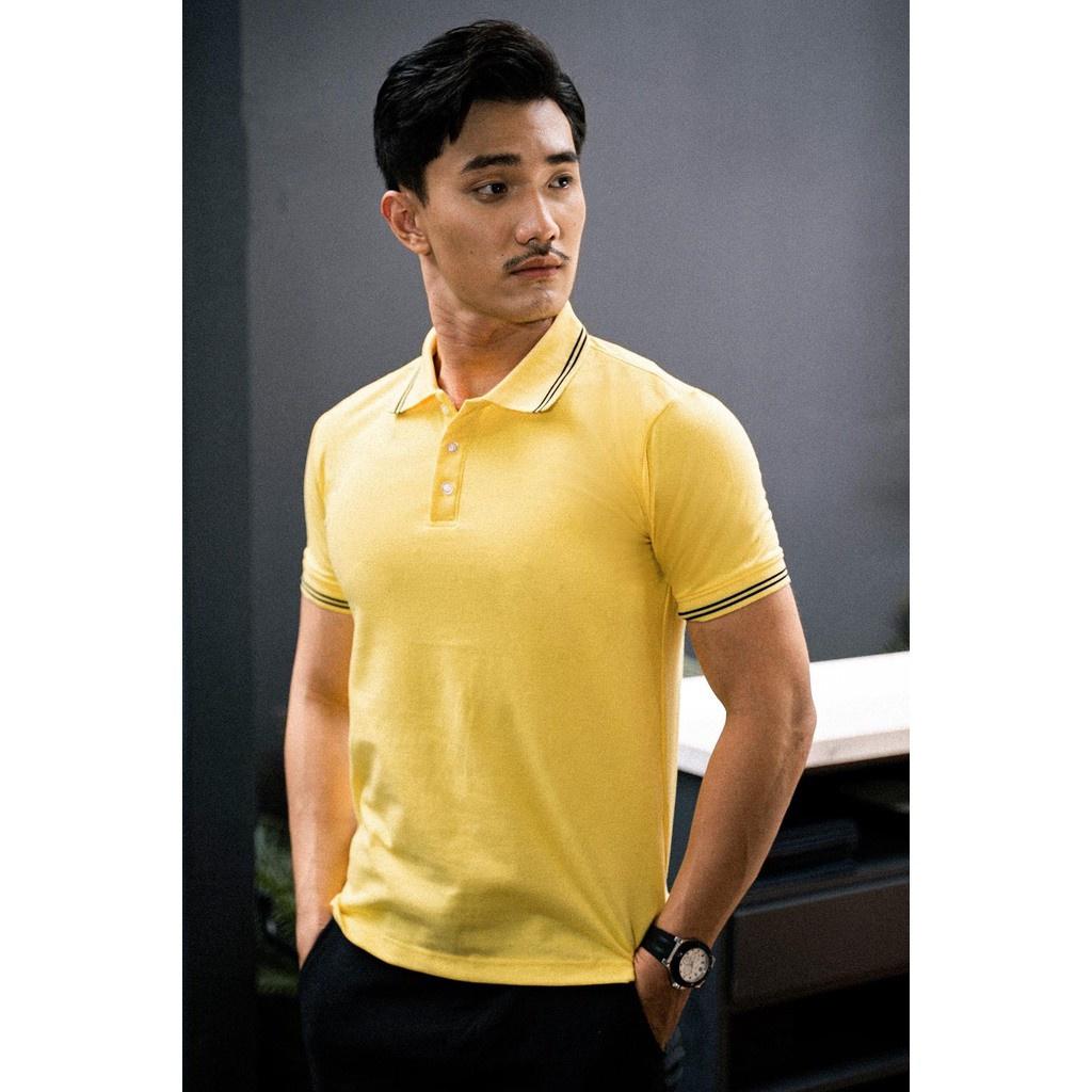 Áo Polo Vàng Viền Đen