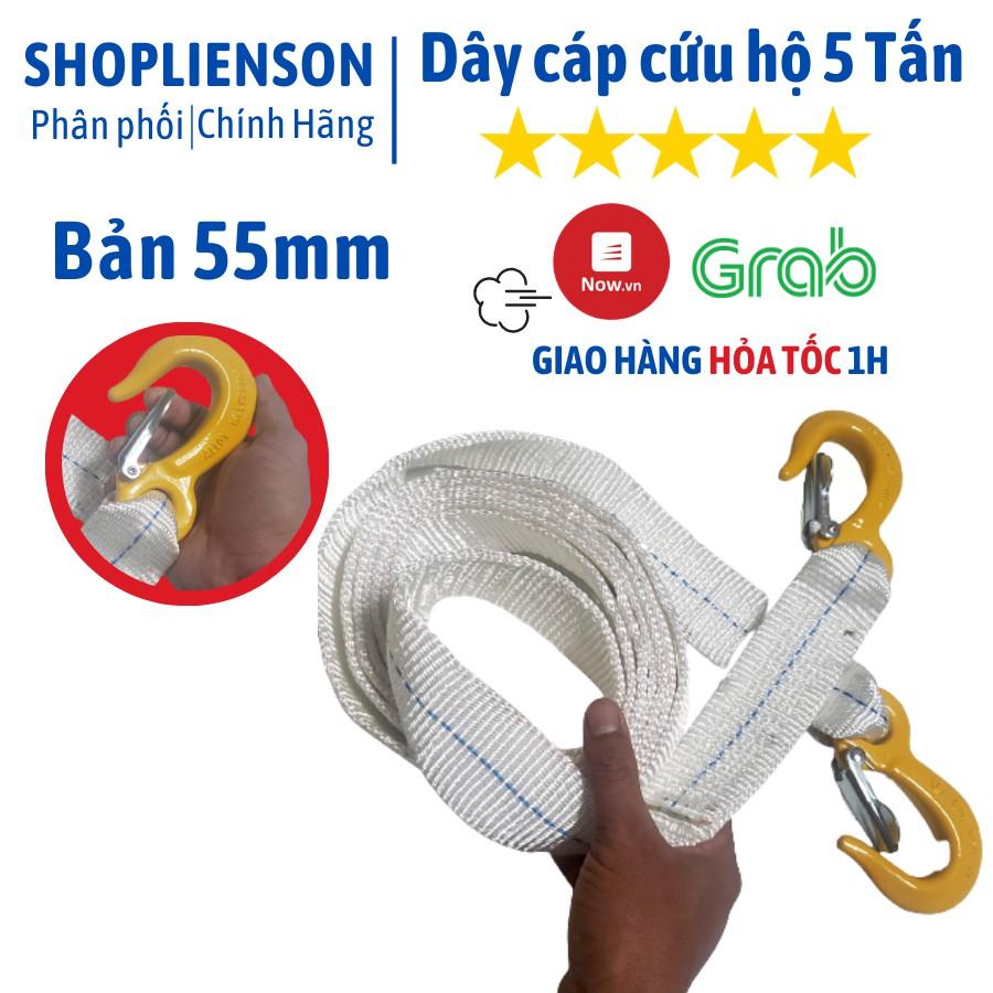 Dây cáp kéo xe cứu hộ 3 tấn, tải đứt 5 tấn cáp kéo hàng có móc