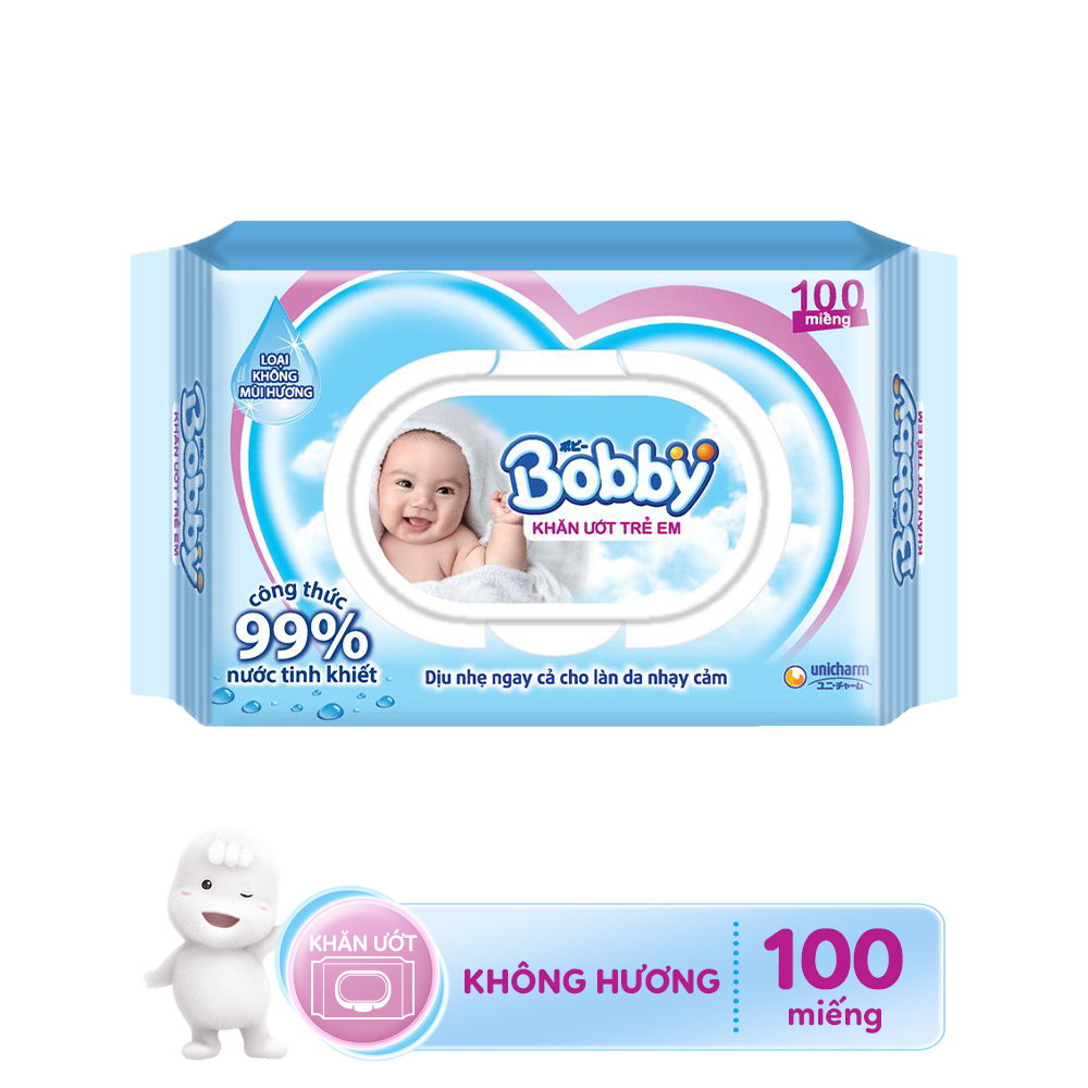 Combo Tã quần Bobby có đệm lưng thấm mồ hôi M124 và 1 Gói khăn ướt trẻ em Bobby care không hương 100 tờ