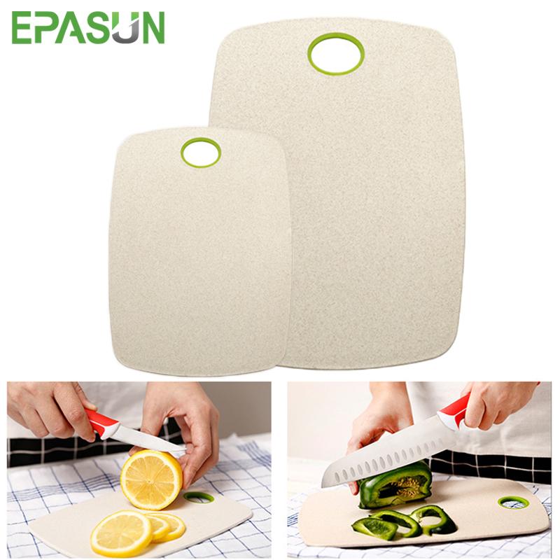 2 Cái/bộ Thớt Chống Trơn Trượt Khối Bàn Cắt Bộ Thân Thiện Với Môi Trường Rơm Lúa Mì Bếp Thịt Trái Cây Thực Phẩm Rau Ban dụng Cụ